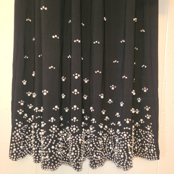 MSK Black Midi Dress with Silver Accents - Picture 2 of 5